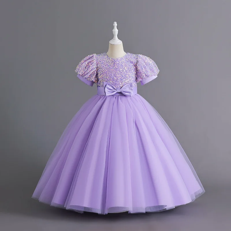

Girls Teenage Dress Summer Children's Clothing Party Elegant Princess Long Tulle Baby Girls Kids Lace Wedding Ceremony Dresses
