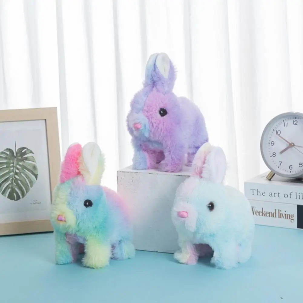 Animated Jumping Bunny Colorful Bunny Plush Toy with Interactive Features for Kids Walking Rabbit Electronic Pet for Children's