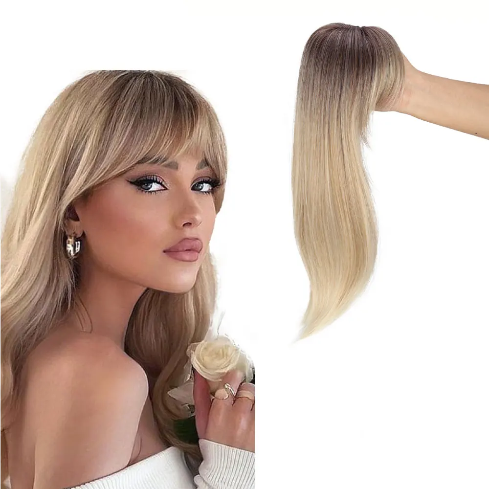 باروكة شعر طبيعي أشقر 18 بوصة