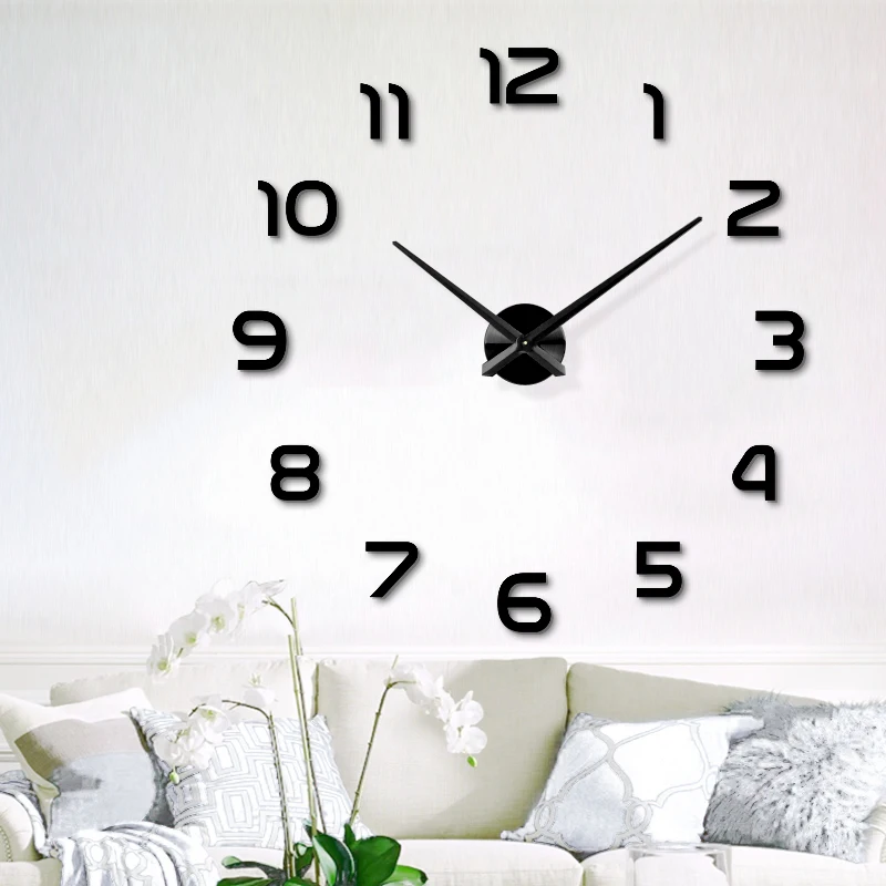Moda 3D big size naklejki ścienne lustro zegarowe DIY krótki wystrój salonu pokój spotkań zegar ścienny 2 Moda 3D big size naklejki ścienne lustro zegarowe DIY krótki wystrój salonu pokój spotkań zegar ścienny 2