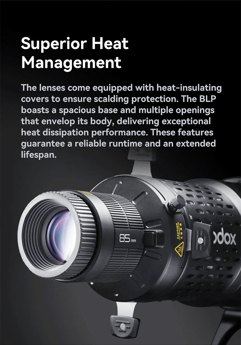 Description Picture 6 of itemGodox BLP LED Light /BFP Flash Projection Attachment Photography Accessory Gobo  CCT Adjustment Color Effects  Holder Gel Frame