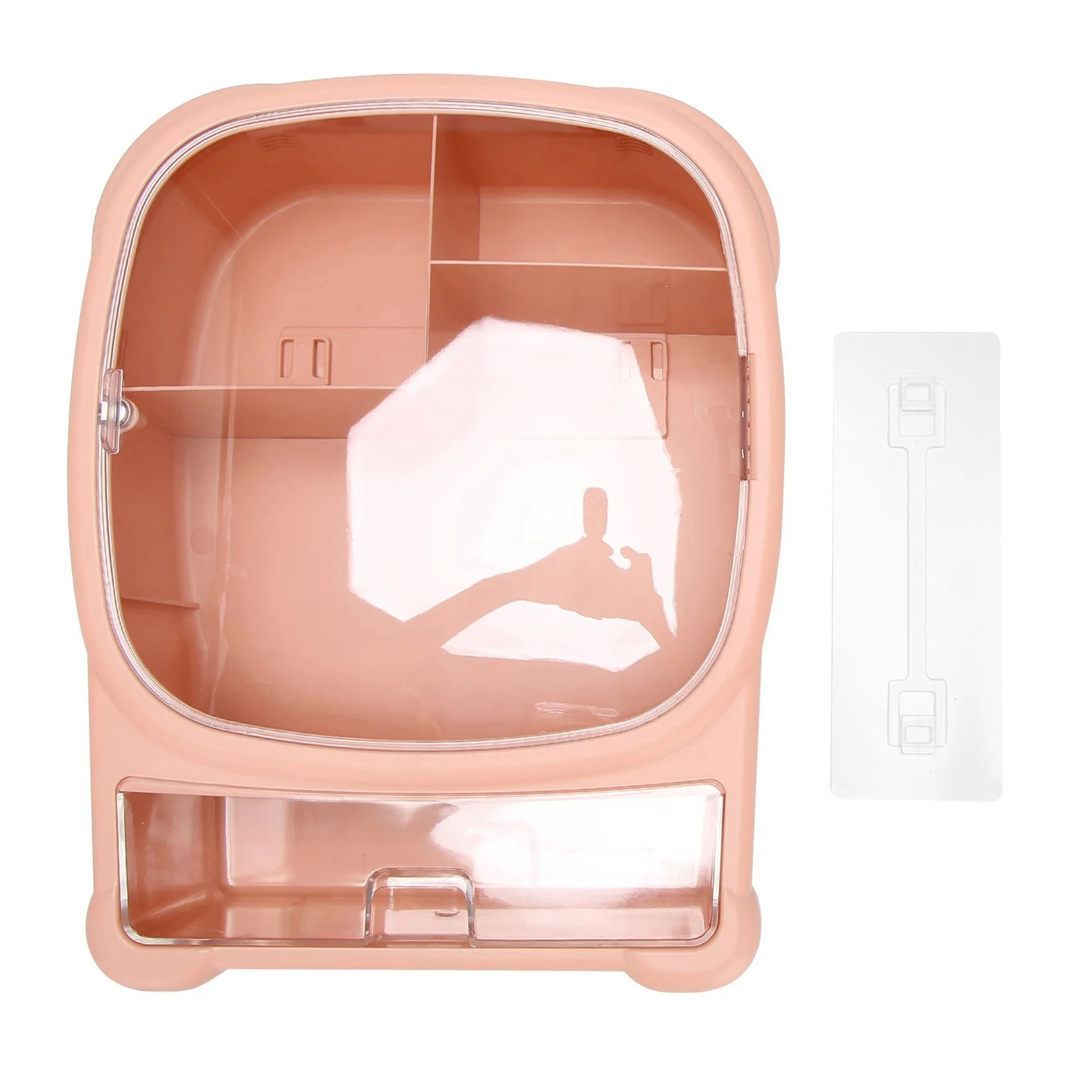 

Настенная вешалка для средств по уходу за кожей без перфорации для ванной комнаты, пыленепроницаемый органайзер для макияжа, коробка для хранения губной помады