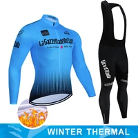 Tour De Italy D'ITALIA Cycling Clothes Men's Blouse Uniform Costume Bike Fleece Jersey Sports Set Pants Man Bicycle Clothing Bib 1