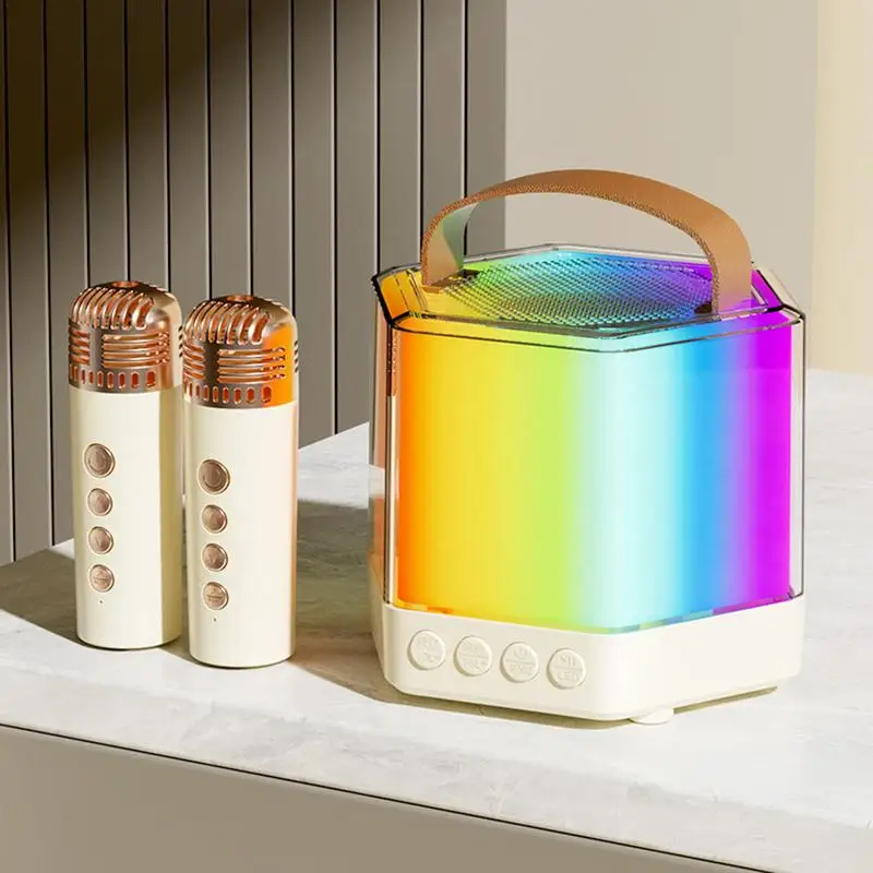 

Микрофон для караоке, Портативная акустическая система, беспроводные микрофоны, домашний семейный пение, портативный караоке-динамик