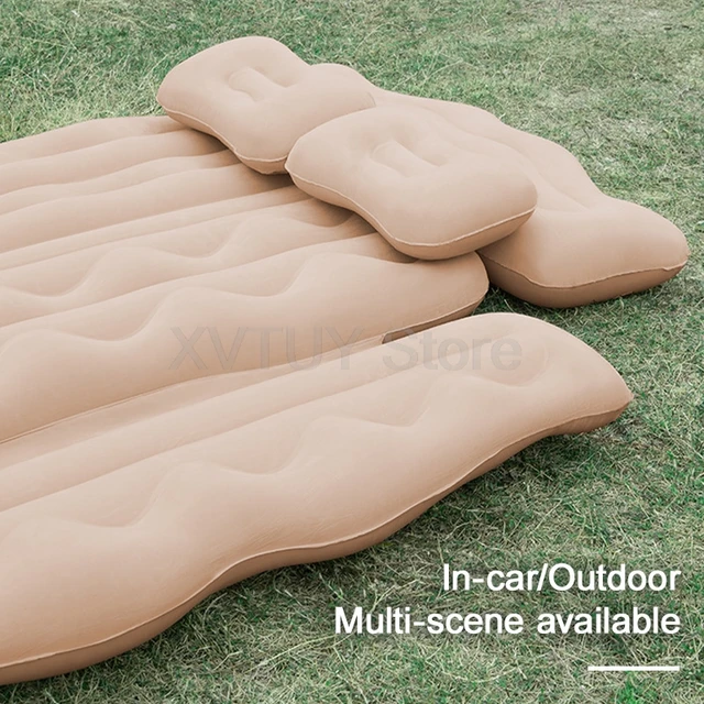 Portable Camping Mattress Car Air Inflatable Travel Bed Multi Functional Sofa Pillow Outdoor Sleeping Pad for Auto Back Seat 2