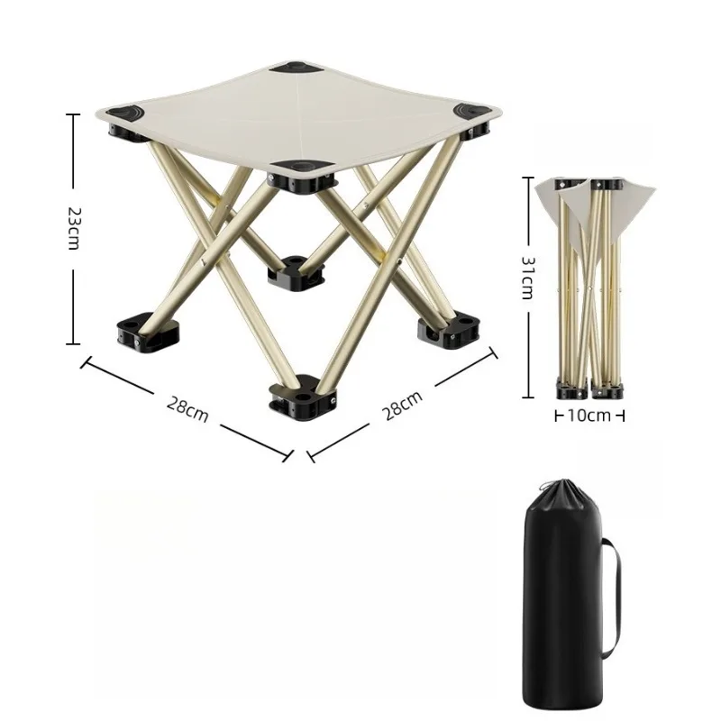 Tabouret pliant créatif Maza portable léger pêche camping pique-nique design compact innovant