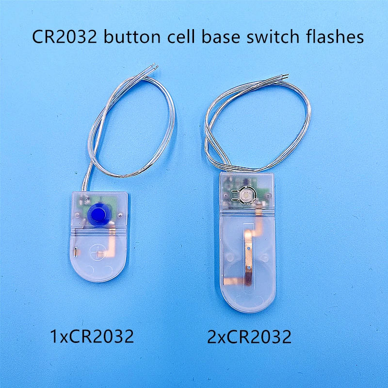 CR2025 CR2032 Button Coin Cell Battery Socket Holder Case Cover  with flashing/intermittent switch Battery box