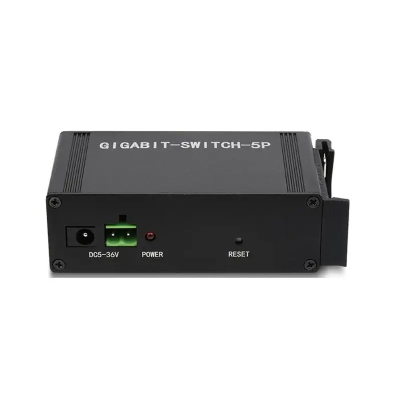 최고 등급 산업용 5P IEEE 802.3X 규격 기가비트 이더넷 스위치, 풀 듀플렉스 10/100/1000M 연결, DIN 레일 마운트 U