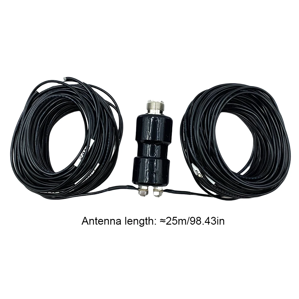 5-50MHz HF Horizontal Dipole Antenna Horizontal Balun Antenna Wideband End Fed for Emergency Communication