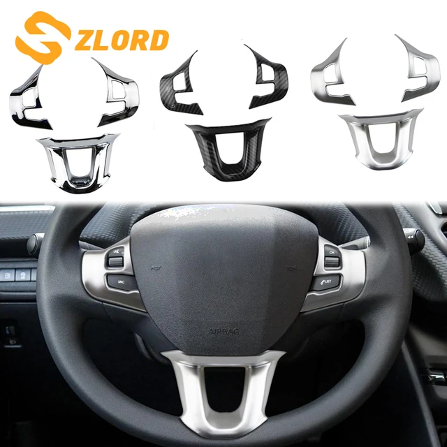 Housse de volant de voiture en daim, en Fiber de carbone noire  antidérapante cousue à la main pour Peugeot 308 2014 2015 2016 2017 2018  2019 - AliExpress