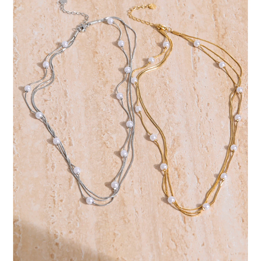 Yhpup Square Chain Stacking Necklace Women Fashion