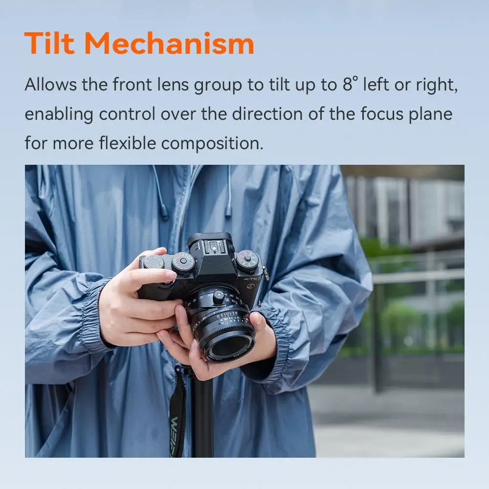 Tilt 35mm F1.4 APS-C E X Z RF M43 mount for Sony zve10 Fuji XT5 Nikon ZFC Canon