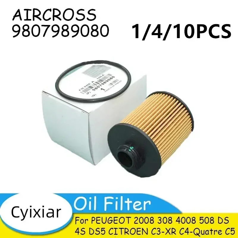 FILTER Oil Filter for PEUGEOT 2008 308 4008 508 DS 4S DS5 CITROEN C3-XR C4-Quatre C5 AIRCROSS 9807989080