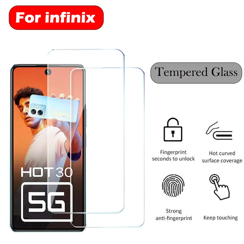 2Pc Mica Per Infinix Note 12 30 Pro 5G Proteggi Schermo Per Vetro Infinix Hot 20 30 30I
