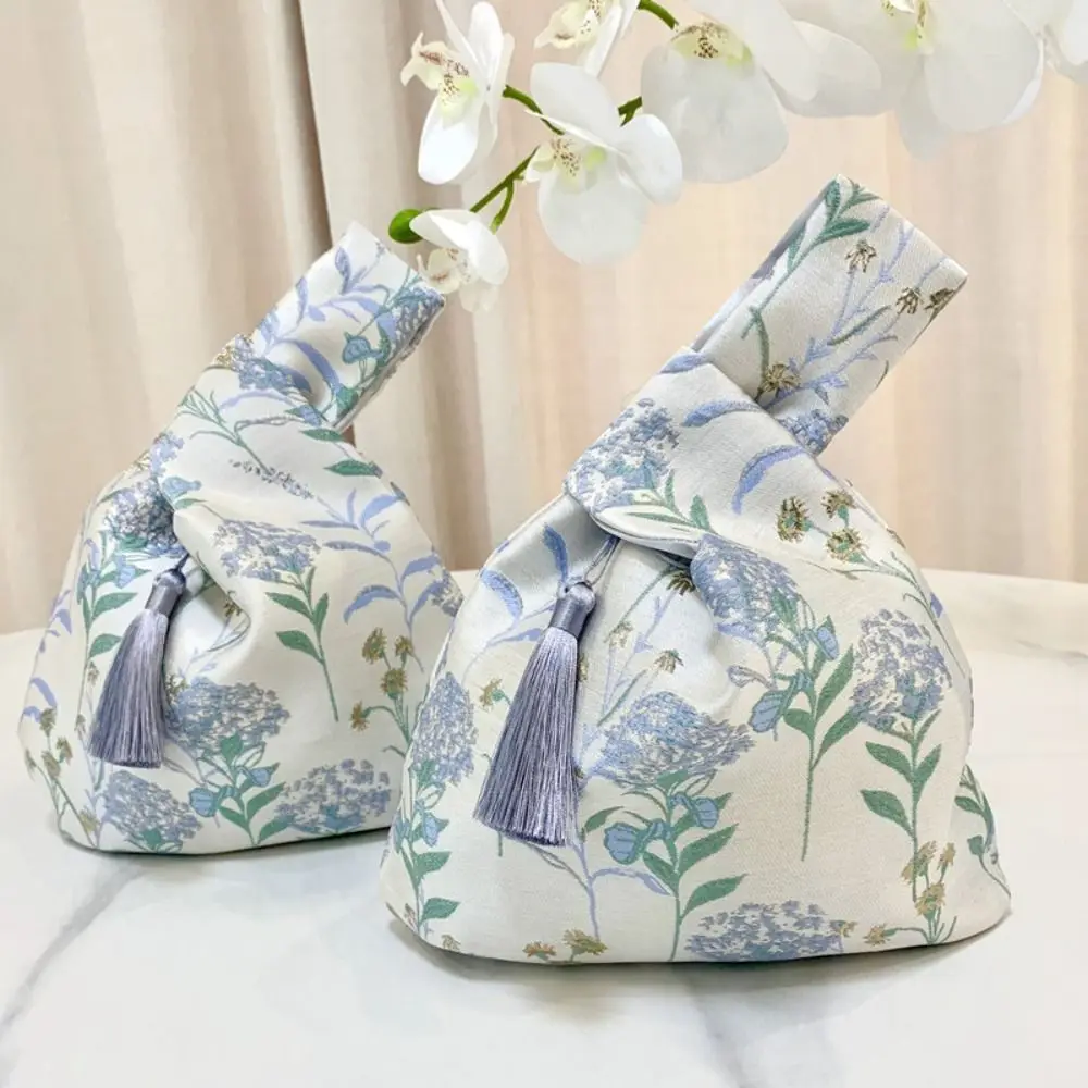 3 Farben Quaste Handgelenk Tasche chinesischen Stil Quaste Anhänger Stickerei Hanfu Handtasche Cheong sam Zubehör Imitation Seide Geschenk beutel