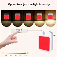 1PC Red Light Night Light With A Plug, Intelligent Night Light, Automatic On/Off, Suitable For Bedroom, Bathroom, Kitchen 4