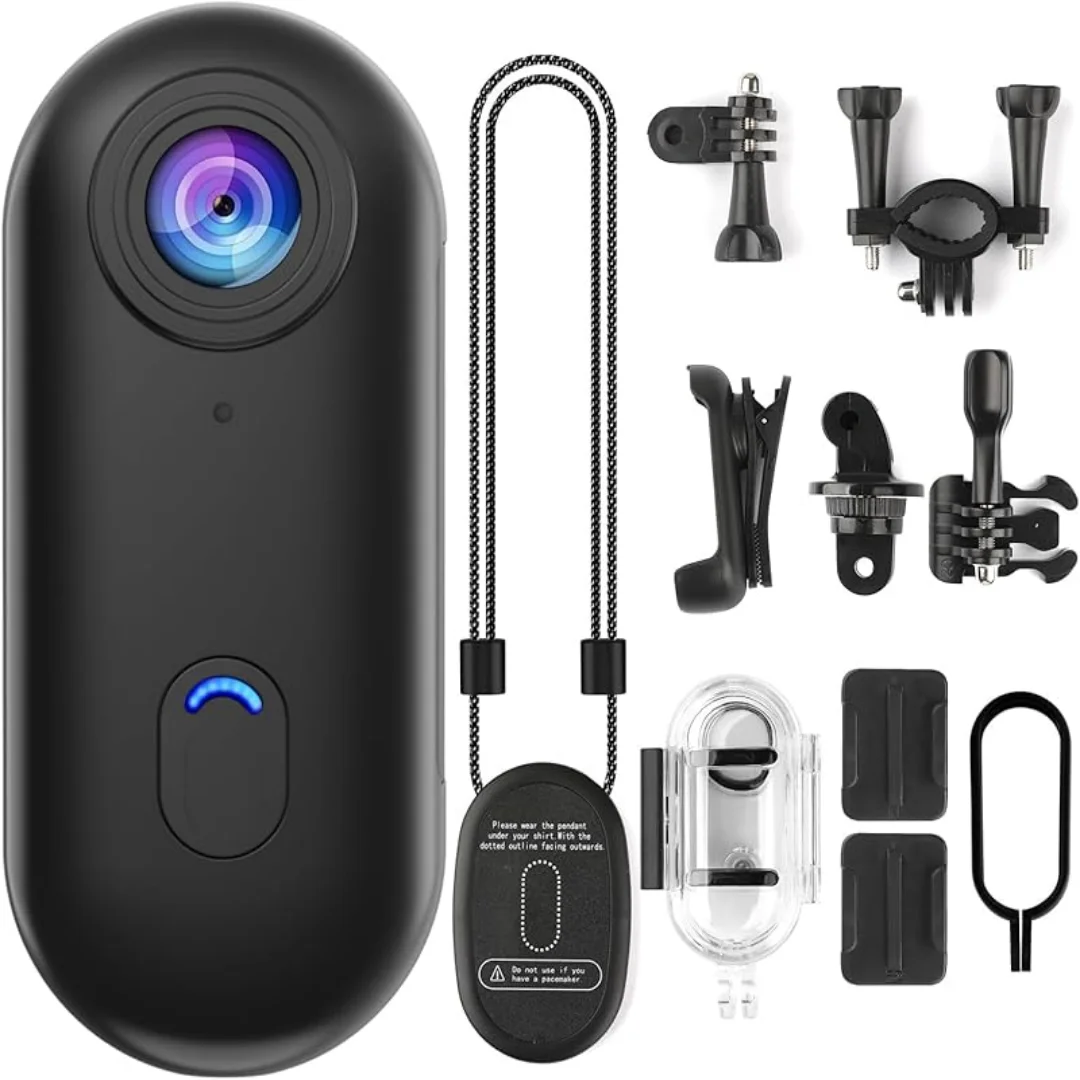 Lancoon Mini Body Camera 1080P - Tragbare Kamera Mit Magnetclip & Drehbarem Objektiv