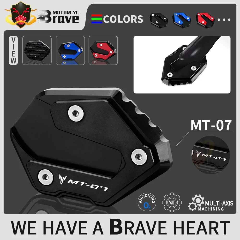

For Yamaha MT07 MT 07 mt-07 R7 XSR700 2014 2015 2016 2017 2018 2019 2020 2021 2022 2023 Motorcycle Side Stand KickStand Foot Pad