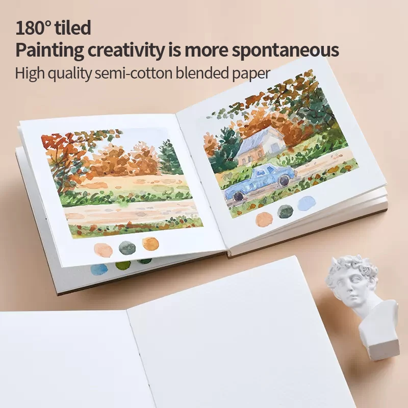 MIKAILAN Sketch Book Hand Sketching Watercolor Drawing Notebook Paper For Student Artist Painting Art Supplies 30 Sheets 300g 5