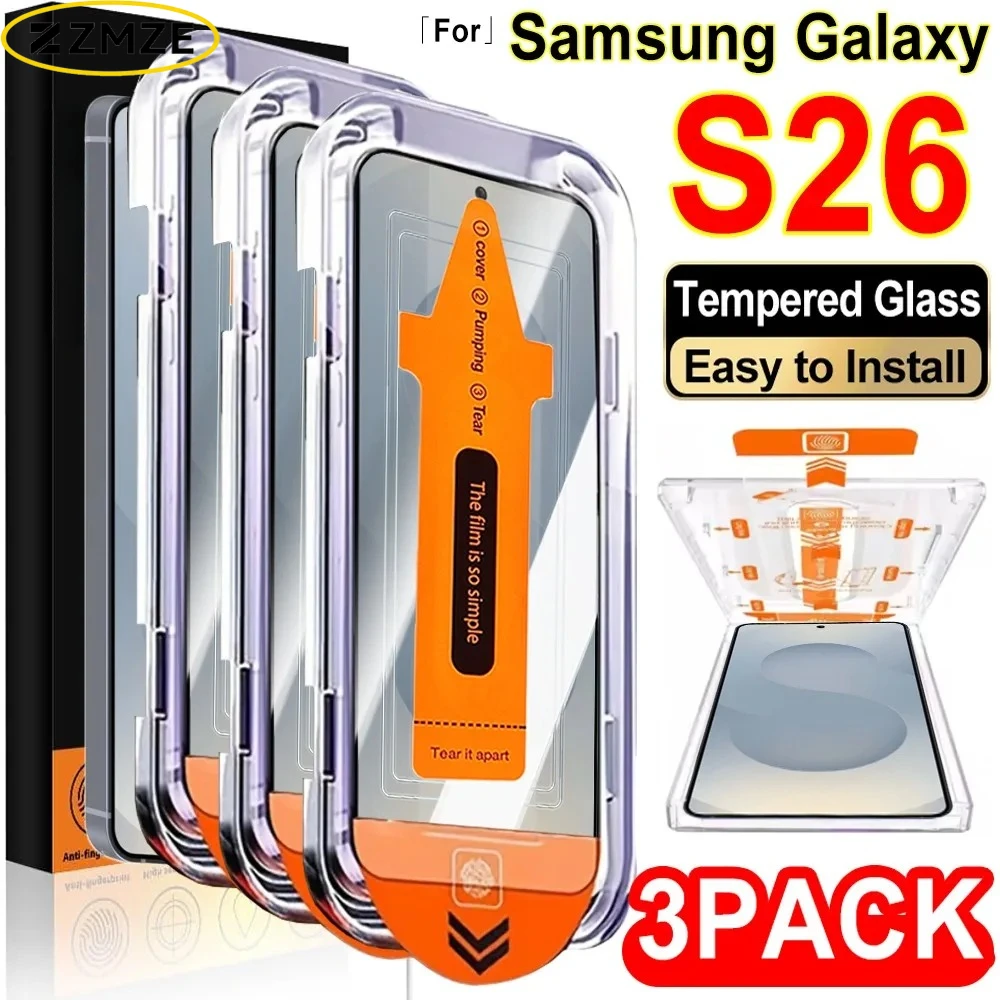 2/3PCS Pellicola protettiva per schermo facile da installare senza polvere per Samsung Galaxy S26 Plus S26 Ultra HD Pellicole antigraffio in vetro temperato