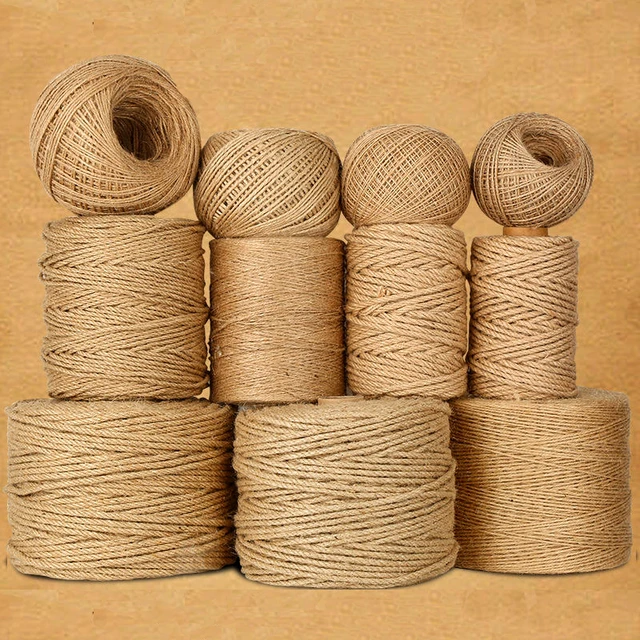 1/2/3/5/6/10mm Natural Jute Rope Cord DIY Sewing Vintage Jute Ribbon String