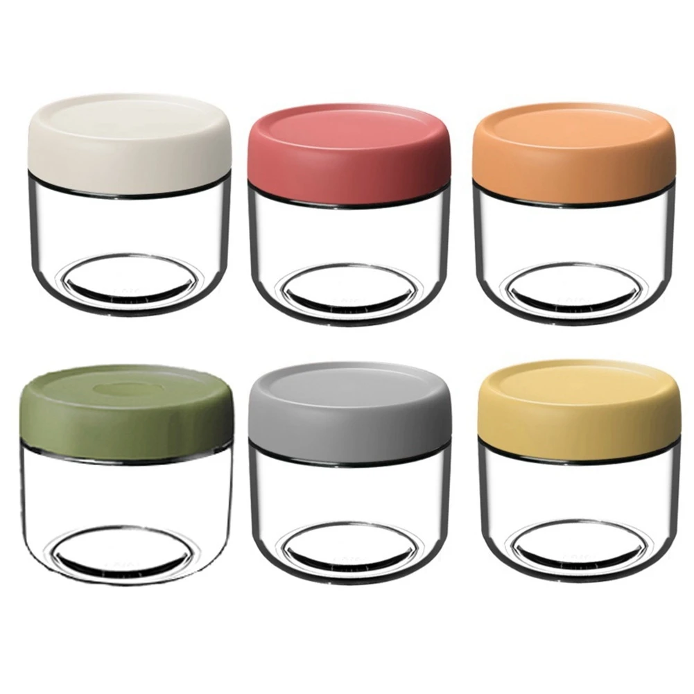 야간 귀리용 유리 메이슨 항아리, 뚜껑 포함, 활기찬 색상 보관, 쌓을 수 있는..