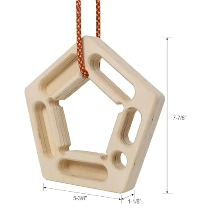 2 Pack Rock Climbing Hangboards – Wooden Fingerboard Trainers for Strengthening Grip, Fingers, and Forearm Power, Ideal for Home