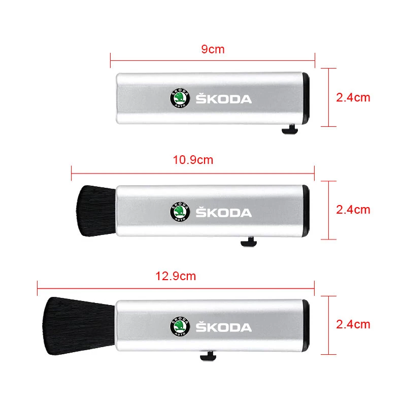 Car Dashboard Cleaning Brush with Retractable Bristles