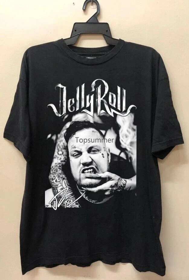 

Retro Jelly Roll Concert 2023 Gift Fans Graphic Shirt Black Cotton Unisex All...