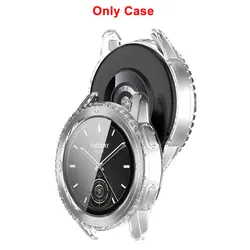 Premium Silicone Watchband and Protective Case Set for Xiaomi Watch S3 with Glass Screen Protector (Only clear case)