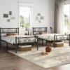 Twin Bed Frames Metal Platform Bed with Headboard and Footboard No Box Spring Needed Easy Assembly,Ground Clearance 4