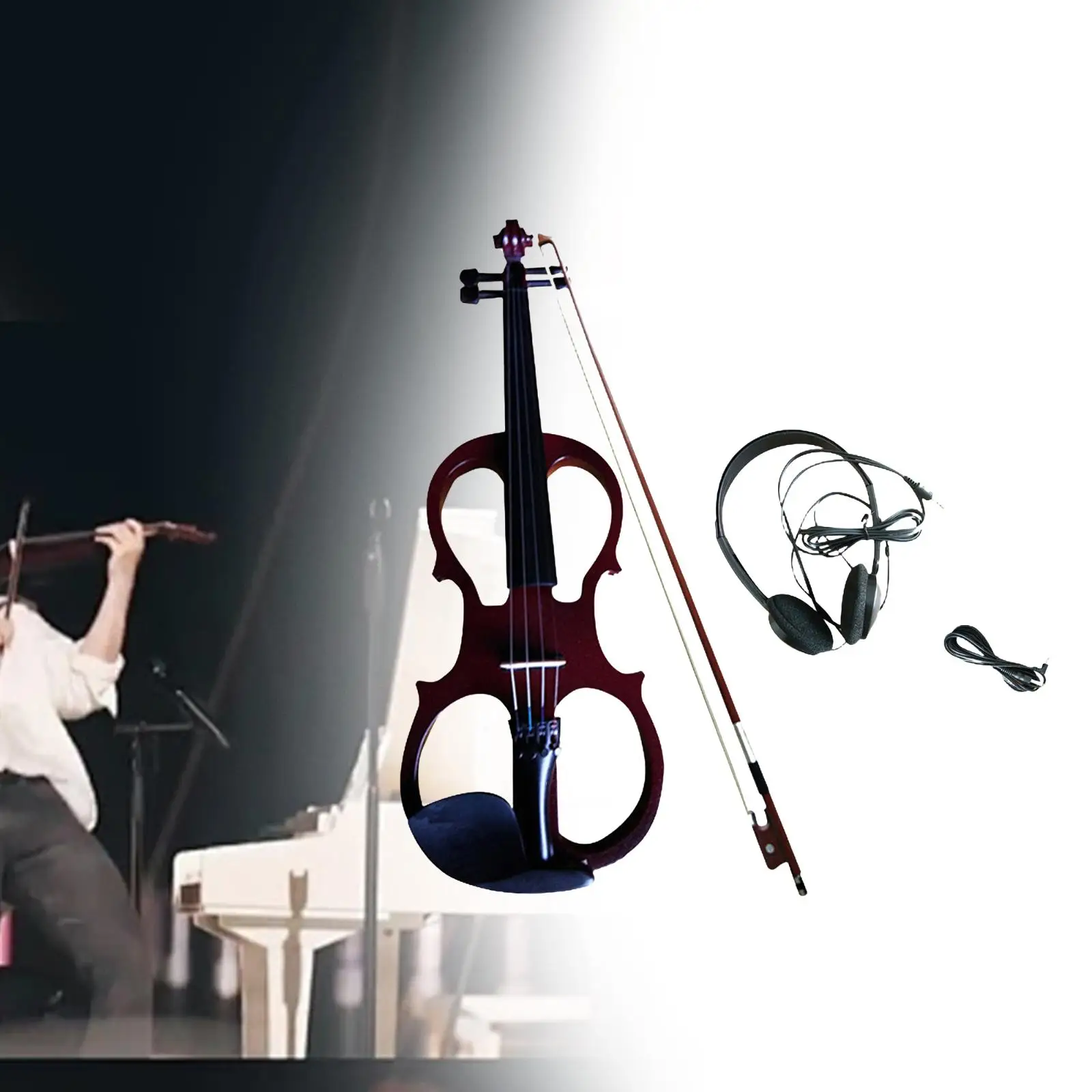 

Electric Violin Fiddle Musical Instruments with Hard Case for Children Teens