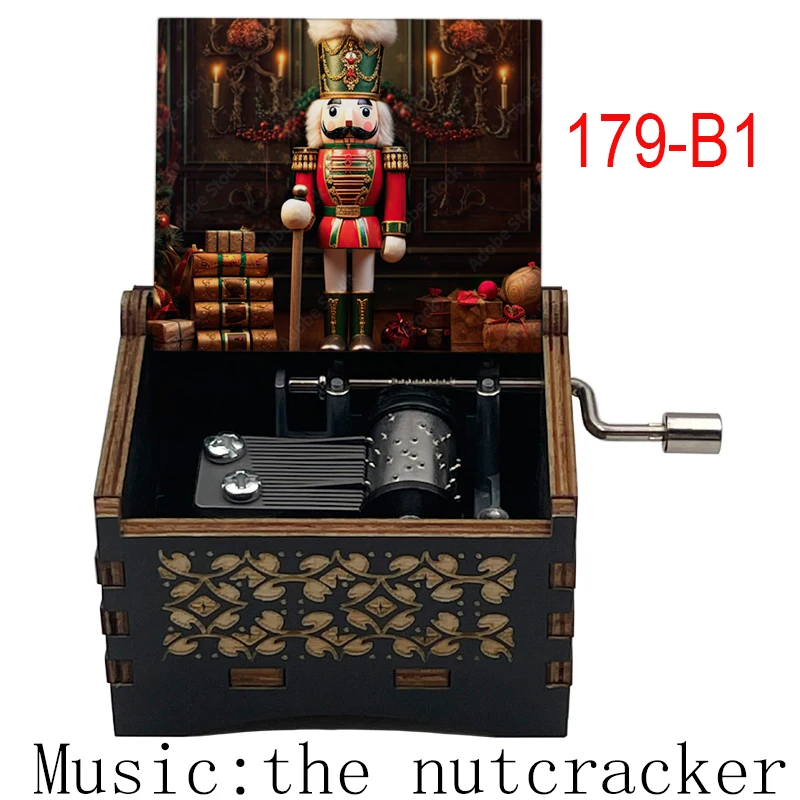 Caja De Música Cascanueces Decoración Escritorio Madera