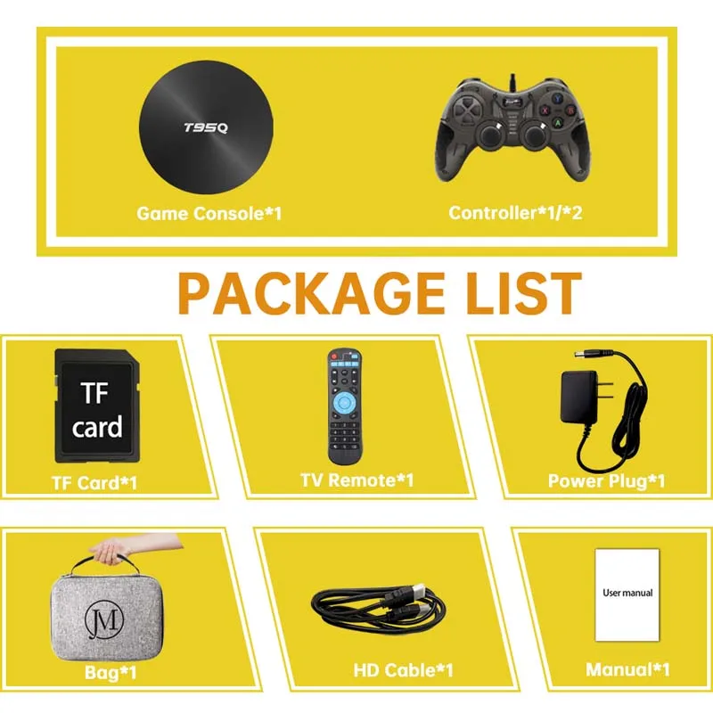 Hyper Base C1 4K HD Game Box 110000Games Built-In 70+Simulators Android 9.0 TV Box EmuELEC 4.5 Retro Video Game Console Kid Gift