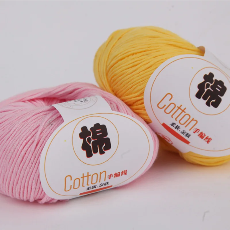 Luxurious 100% Cotton Soft Knitting Yarn for Handcrafts and Crochet – 50g Ball