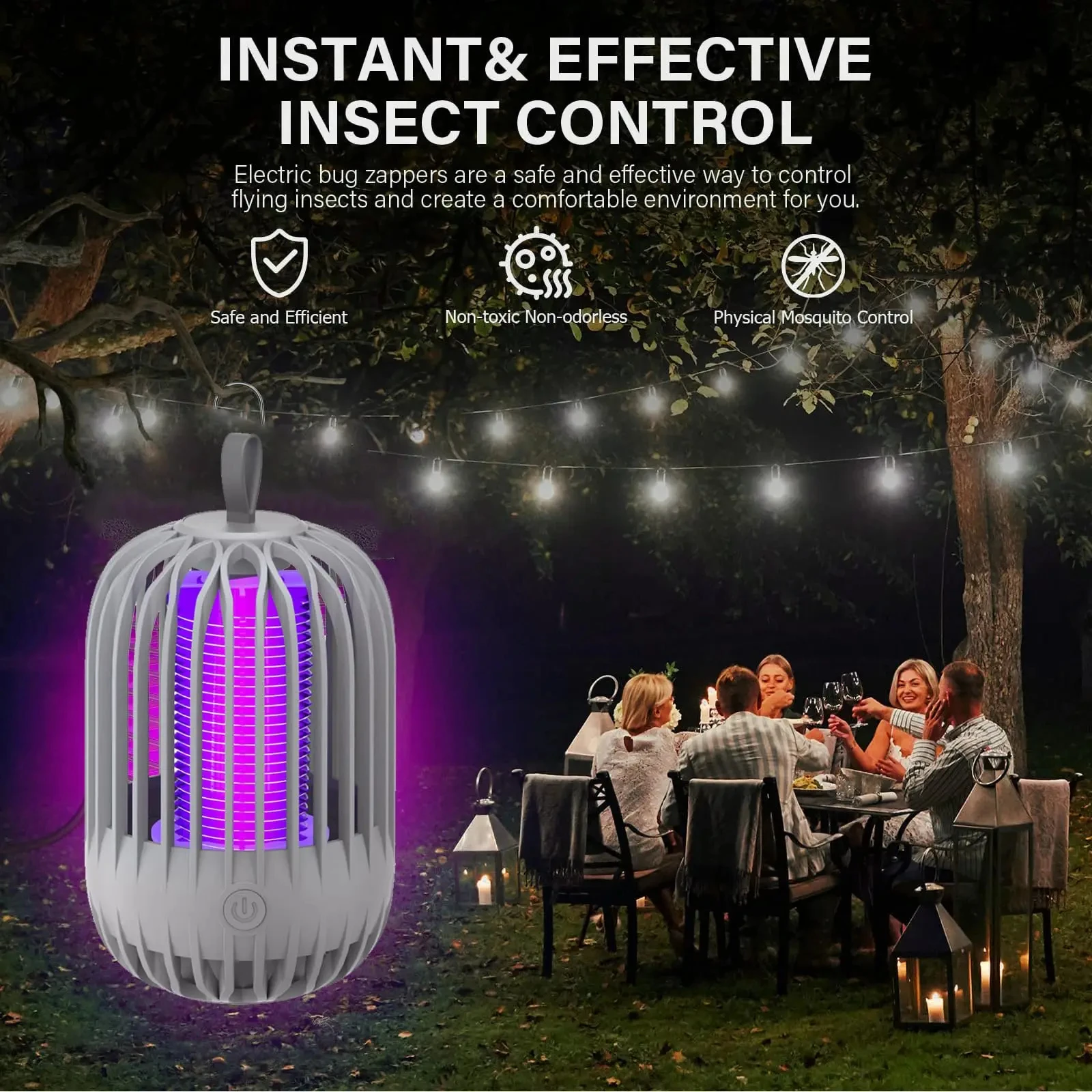 Mosquito Killer Lamp USB Charge Portable Camping Electric