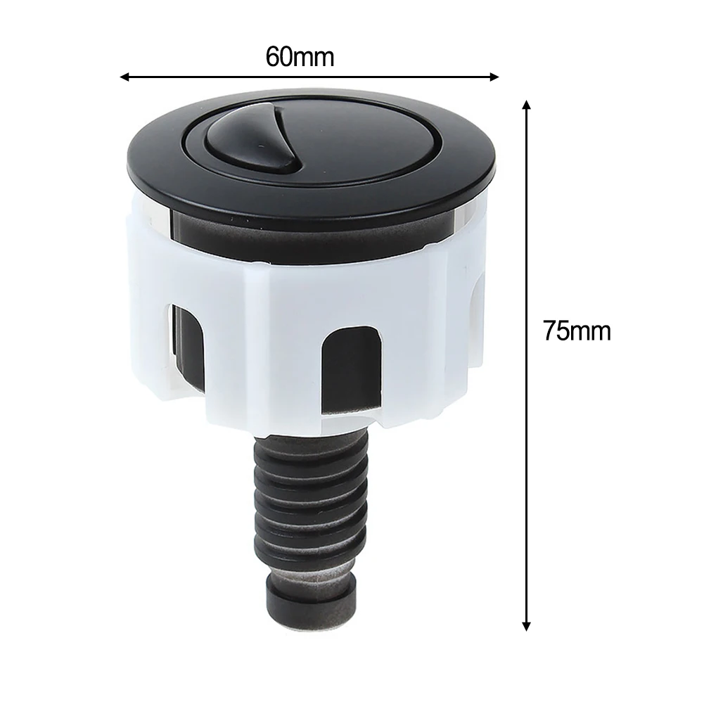 Switch Push Button 38-49mm ABS Accessories Black Bthroom Toilet Cover Dual Flush Home Improvement