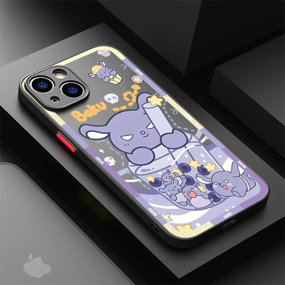 Phone cases For Apple iPhone 15 8 X 11 Pro SE 14 7 Plus 6 XS Max 13 12mini 15ProMax Soft Cover Case Kuromi Milk Tea Drink Bakus