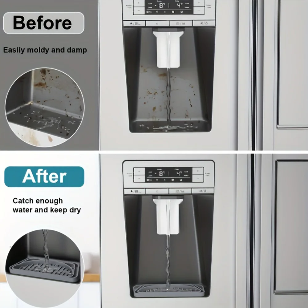 1pcs Water Dispenser Anti-overflow Silicone Mat Drip Tray Coffee Machine Refrigerator Drain Mat Kitchen Sponge Drain Tray