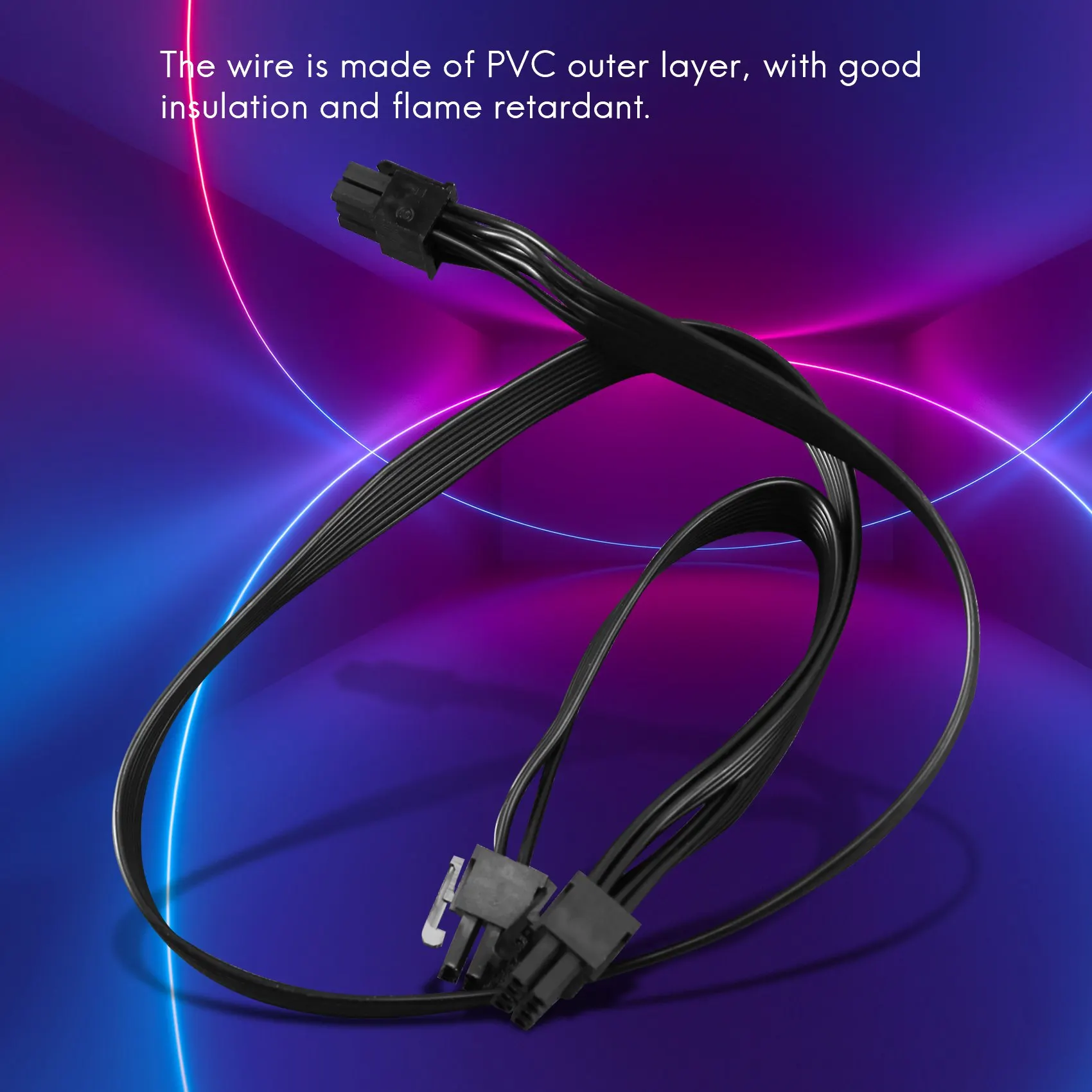 PCI-E 6 Pin to 2 Ports 6+2 Pin Power Supply Cable 6Pin to 8Pin for Cooler Master V Series V850 V700 V1000 Modular PSU&mdash;AA56