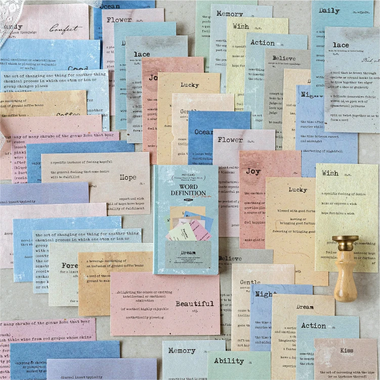 50 Blatt Dekor Scrapbook Vintage Materialien Papier Combo Kit DIY Junk Journal Collage Fotoalbum Retro Hintergrundpapier – Detail 6