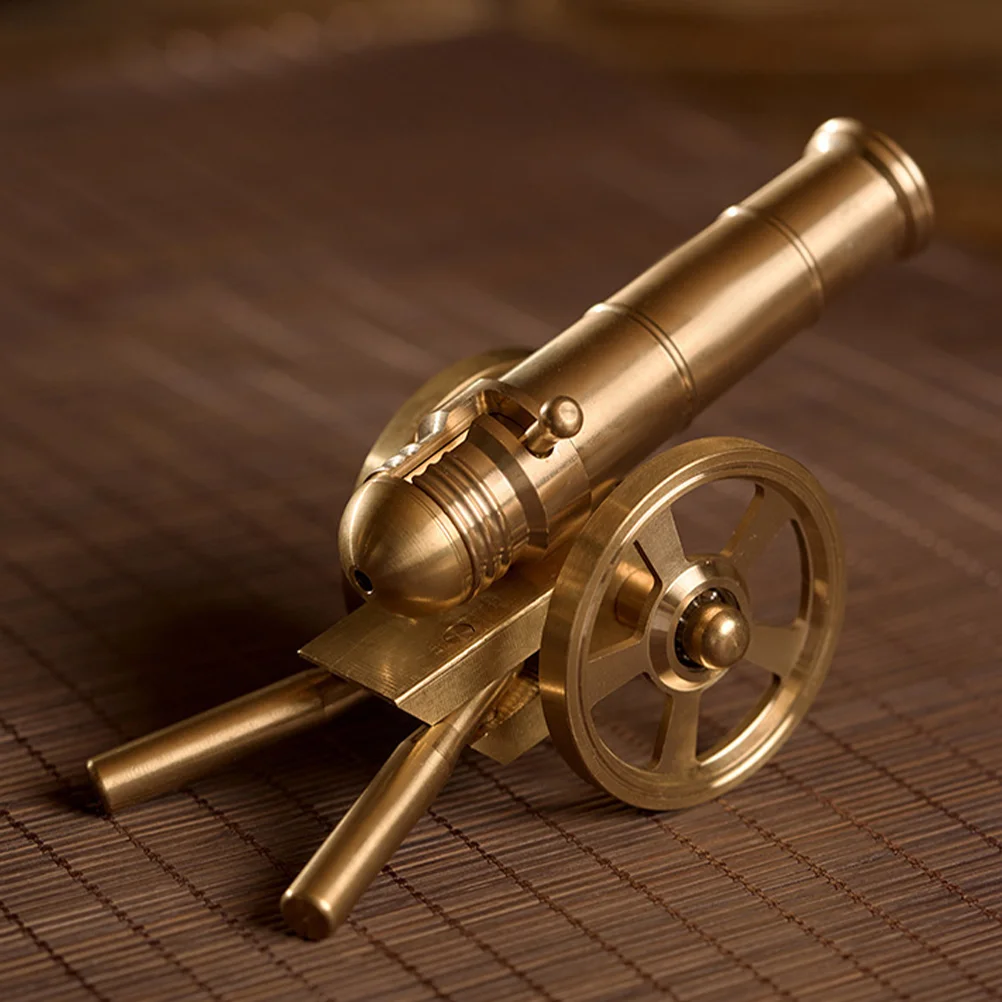 

Small Brass Decor Brass Figurine Brass Cannon Model Decorative Cannon Mini Ornament
