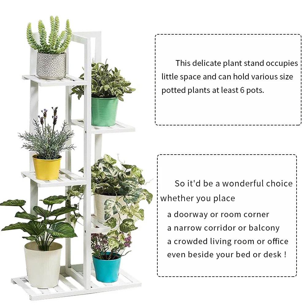 【Lifeideas】Rustic Wooden Multi-Tiered Potted Plant Stand