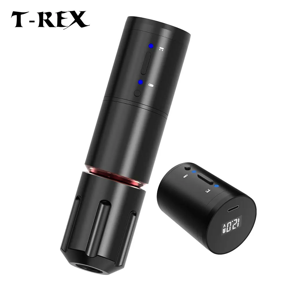 T-Rex NINJA RS Portable Wireless Tattoo Machine Pen Battery Capacity 800mah Running Time 5 Hours for Artist Body electric small capacity filler type automatic 0 02 8kg weight time quantitative injecting liquid dispensing filling machine