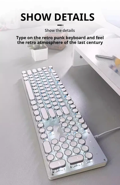EWEADN-ポータブルメカニカルゲーミングキーボード,104キー