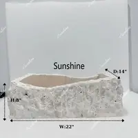 อ่างล้างหน้าหินอ่อนธรรมชาติสีทอง - อ่างล้างหน้าทรงไม่สม่ำเสมอสำหรับโรงแรม วิลล่า ลานบ้าน อ่างล้างหน้าหินที่มีเอกลักษณ์ 5