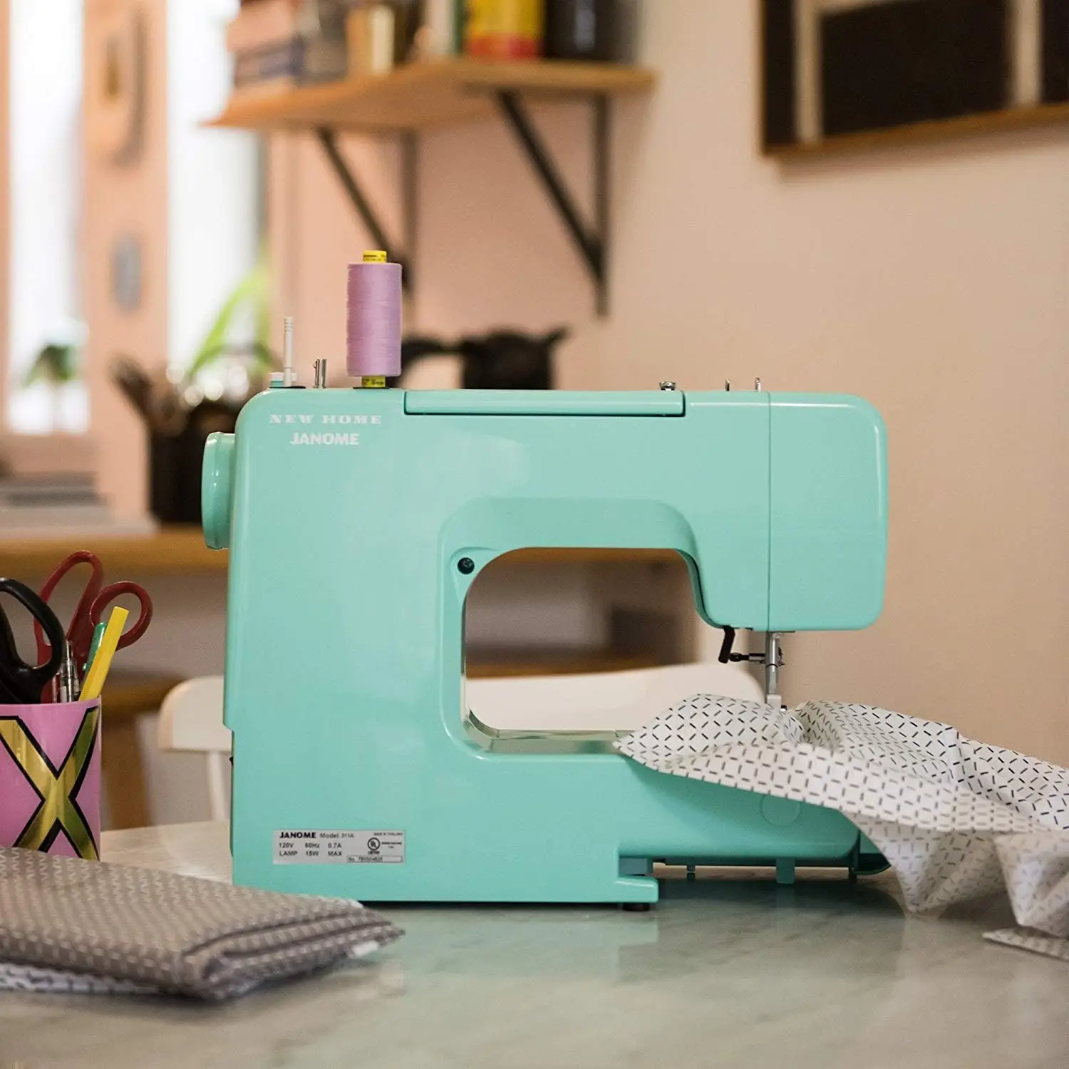Arctic Crystal Easy-to-Use Sewing Machine with Interior Metal Frame, Bobbin Diagram, Tutorial Videos, Made with Beginners in Min 6
