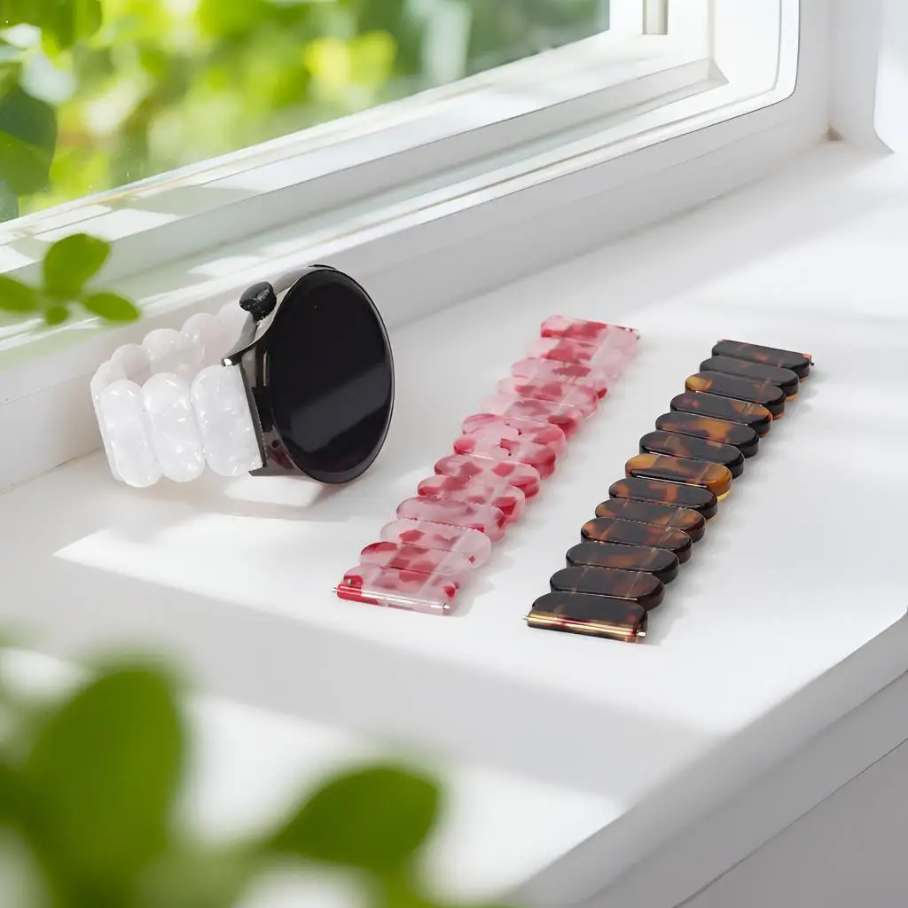 Stylish Elastic Resin Strap Bracelet for Smartwatches – Unisex Design