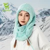 Qunature Fleece Winter Cycling Cap Thicken Warm Windproof Outdoor Hat Ski Bib Cold Hood Motorcycle Skiing Bicycle Hat Balaclava