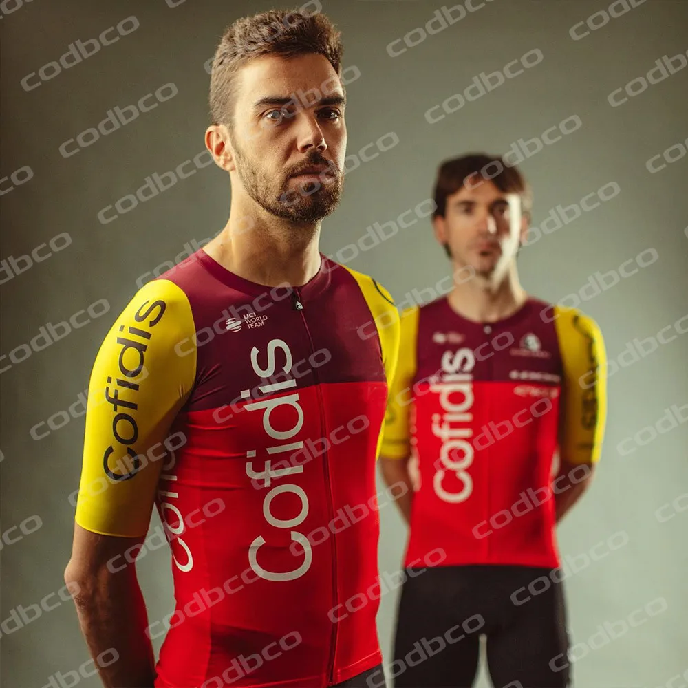 Team Cofidis Cycling Jerseys Men's MTB Maillot Short Bicycle Clothing Summer Sports Quick Dry Outfit T-Shirt Bike Equipment